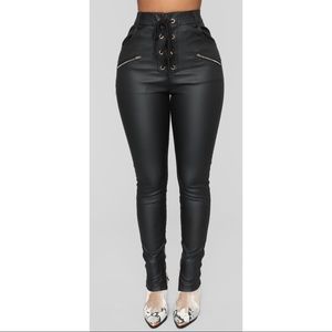 NWT faux leather pants